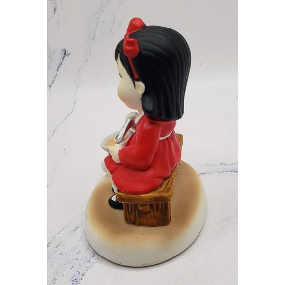 Campbells Soup Kids Figurine Little Girl in Red Dress with Two Turtle Doves - Picture 2 of 6